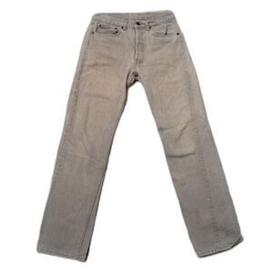 VTG Levi's 501 Light Grey Jeans 31x34 (Fits 29x32) Made In USA 80's 1989